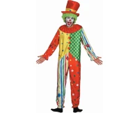 Role play-set for adult Colorful Clown (hat, jumpsuit), size 56